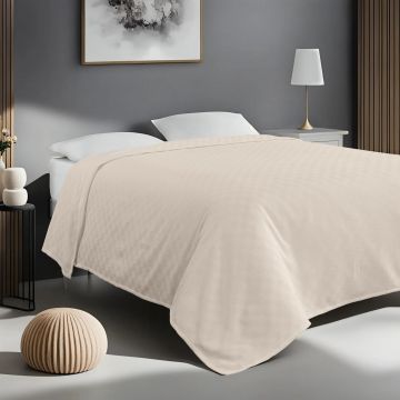 Cuvertura pique Single, Plain - Cream, ICF Bedroom, Bumbac Cuvertura pique Single, Plain - Cream, ICF Bedroom, Bumbac