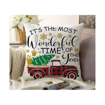 Față de pernă 43x43 cm cu model de Crăciun Full Ride – Mila Home