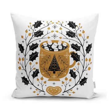 Față de pernă 43x43 cm cu model de Crăciun Golden Illustration – Mila Home
