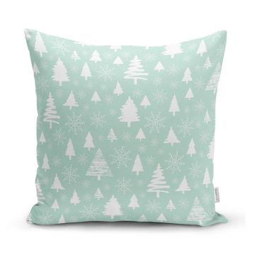 Față de pernă 43x43 cm cu model de Crăciun – Mila Home