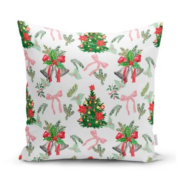 Față de pernă 43x43 cm cu model de Crăciun – Mila Home