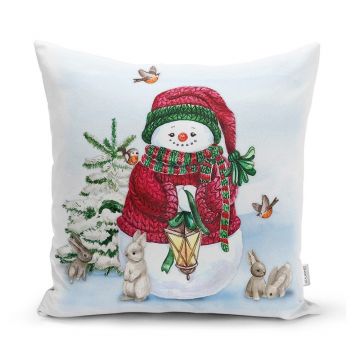 Față de pernă 43x43 cm cu model de Crăciun – Mila Home