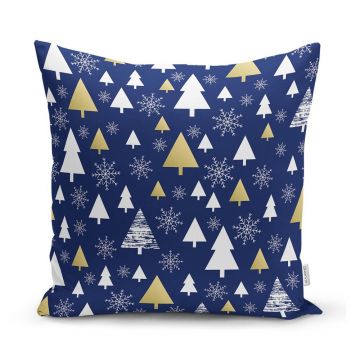 Față de pernă 43x43 cm cu model de Crăciun – Mila Home