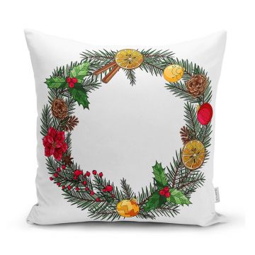 Față de pernă 43x43 cm cu model de Crăciun – Mila Home
