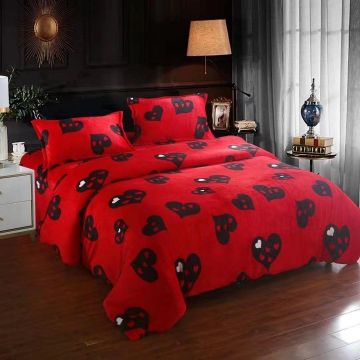 Lenjerie cocolino cu elastic 180x200 Love Chocolate (Cocolino)