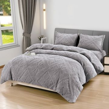 Lenjerie cocolino cu elastic 180x200 Sigma V14 Gri deschis (Cocolino)