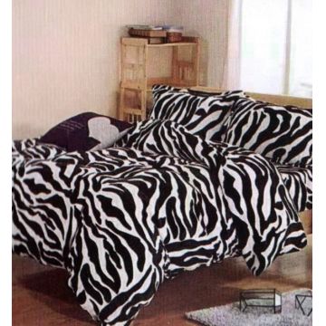 Lenjerie cocolino cu elastic 180x200 Zebra (Cocolino)