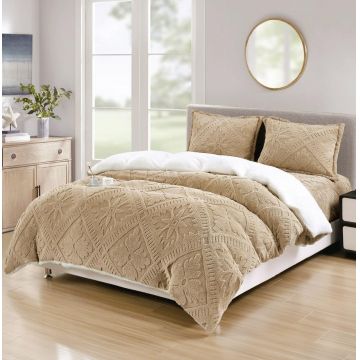 Lenjerie cu blanita, elastic 180x200 Sigma V16 Light Bej (Cocolino)