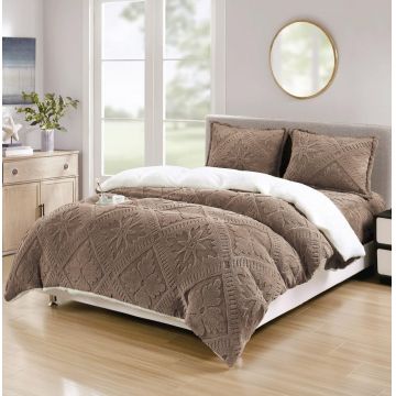 Lenjerie cu blanita, elastic 180x200 Sigma V18 Maro (Cocolino)
