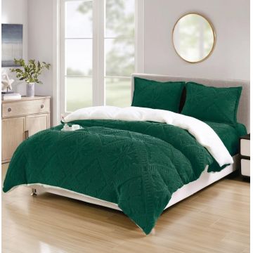 Lenjerie cu blanita, elastic 180x200, Sigma V21 Verde (Cocolino)