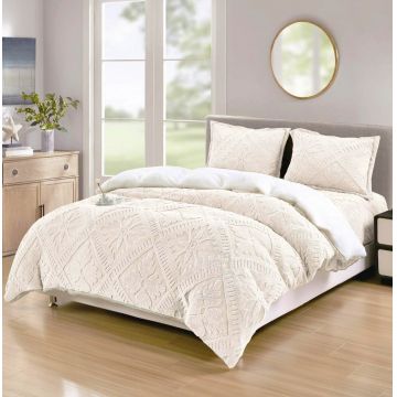 Lenjerie cu blanita, elastic 180x200 Sigma V22 Crem (Cocolino)