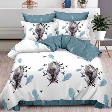 Lenjerie cu elastic 180x200 Light Feathers 6 Piese (Finet) Lenjerie cu elastic 180x200 Light Feathers 6 Piese (Finet)