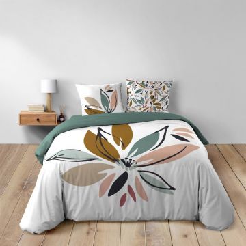 Lenjerie de pat albă din bumbac pentru pat dublu/extinsă 240x220 cm Octavia – douceur d'intérieur