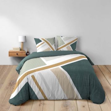 Lenjerie de pat albă din bumbac pentru pat dublu/extinsă 240x220 cm Zephyr – douceur d'intérieur