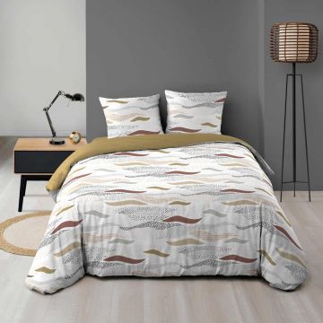 Lenjerie de pat albă din microfibră pentru pat dublu/extinsă 240x220 cm Zenith – douceur d'intérieur