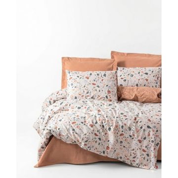 Lenjerie de pat din bumbac ranforcé pentru pat de o persoană 140x200 cm Earth-Inspired Calm – Mila Home Luxury