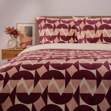Lenjerie de pat dubla Cherry Chic, Homla, 3 piese, 160x200 cm, poliester, multicolor