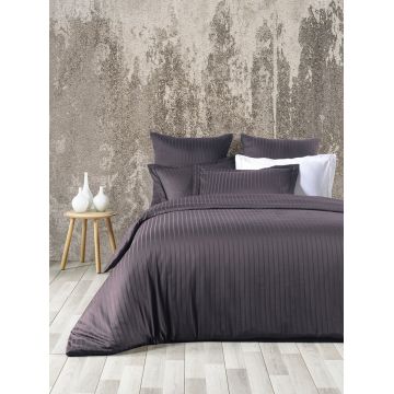 Lenjerie de pat dubla, Exclusive Line - Anthracite, Primacasa by Türkiz, Bumbac Satinat