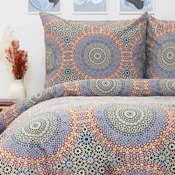 Lenjerie de pat King Size, Antone, Homla, 3 piese, 200x220 cm, microfibra din poliester, multicolor