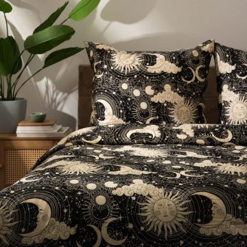 Lenjerie de pat King Size, Edora, Homla, 3 piese, 200x220 cm, bumbac, multicolor