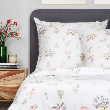 Lenjerie de pat King Size, Fern, Homla, 3 piese, 200x220 cm, bumbac, multicolor