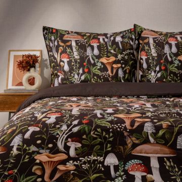 Lenjerie de pat King Size, Ginni, Homla, 3 piese, 200x220 cm, microfibra din poliester, multicolor