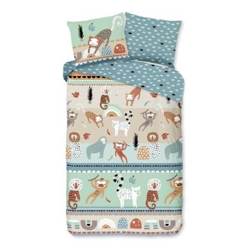 Lenjerie de pat pentru copii din bumbac pentru pat de o persoană, extinsă 140x220 cm Play – Good Morning