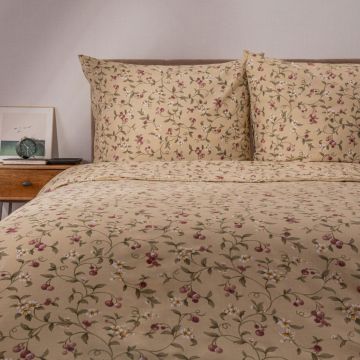 Lenjerie de pat pentru o persoana Karina, Homla, 2 piese, 140x200 cm, bumbac, multicolor