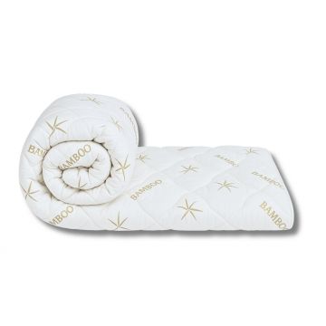Pilota matlasata Bambus Confort Somnart, 140x200 cm, 500 g, microfibra, iarna, foarte groasa