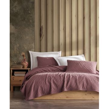 Set cuvertura de pat dubla 3 piese, L'essentiel Maison, Zebra, Mov Set cuvertura de pat dubla 3 piese, L'essentiel Maison, Zebra, Mov