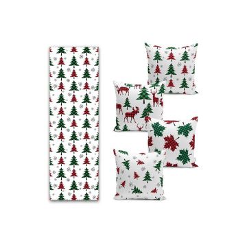 Set fețe de pernă și napron 5 buc. Tartan – Mila Home