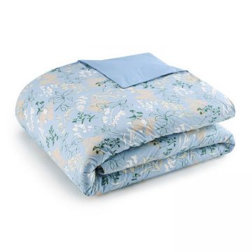 Cearceaf pentru pilota Jardin Secret Embellie 200x200cm  Albastru Arctique