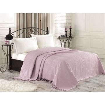 Cuvertura de pat dubla, Saheser, Leavander - Lilac, 220x240 cm, 100% bumbac, 340 gr/m², lavanda Cuvertura de pat dubla, Saheser, Leavander - Lilac, 220x240 cm, 100% bumbac, 340 gr/m², lavanda