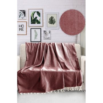 Cuvertura de pat, HN - Claret Red, Viaden, Bumbac