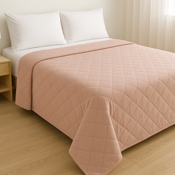 Cuvertura de pat velour, Somnart, 220x240 cm, cappucino Cuvertura de pat velour, Somnart, 220x240 cm, cappucino