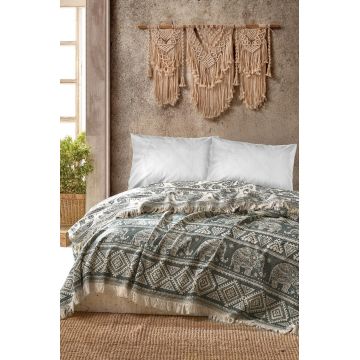 Cuvertura Double Pique, 220x240 cm, 100% bumbac, Fil, Viaden, kaki Cuvertura Double Pique, 220x240 cm, 100% bumbac, Fil, Viaden, kaki