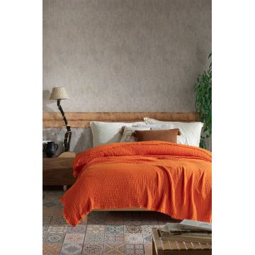 Cuvertura matlasata dubla, Cuenca - Orange, Viaden, Bumbac