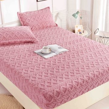 Husa cocolino din tricot cu elastic 180x200 Triko V11 Pudra (Cocolino)