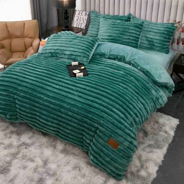 Lenjerie cocolino cu elastic 180x200 Liny V2 Verde deschis (Cocolino)