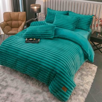 Lenjerie cocolino cu Elastic 180x200 Liny V8 Aqua (Cocolino)