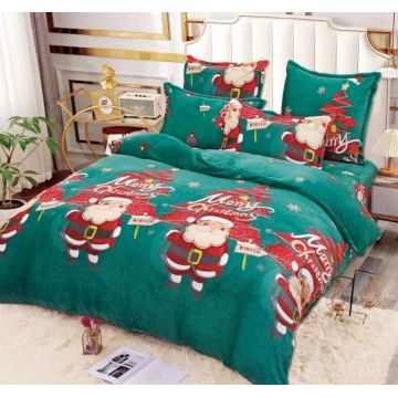 Lenjerie Craciun cu Elastic 180x200 Merry V9 (Cocolino)