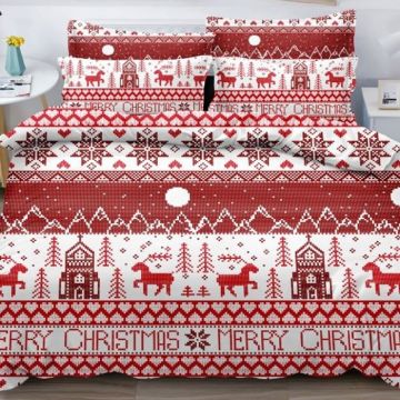Lenjerie Craciun Xmas V22 6 Piese (Finet)