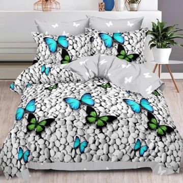 Lenjerie cu elastic 180x200 Nicole 6 Piese (Finet)