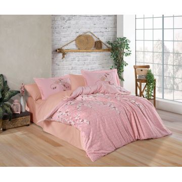 Lenjerie de pat dubla 4 piese, L'essentiel Maison, Missy, Roz pudra Lenjerie de pat dubla 4 piese, L'essentiel Maison, Missy, Roz pudra