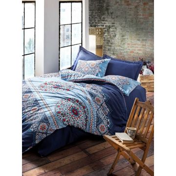Lenjerie de pat dubla, 6 piese, 240x260 cm, 100% bumbac satinat, Cotton Box, Harmony Lenjerie de pat dubla, 6 piese, 240x260 cm, 100% bumbac satinat, Cotton Box, Harmony