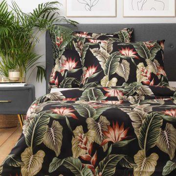 Lenjerie de pat dubla Belaga, Homla, 3 piese, 160x200 cm, microfibra din poliester, multicolor Lenjerie de pat dubla Belaga, Homla, 3 piese, 160x200 cm, microfibra din poliester, multicolor