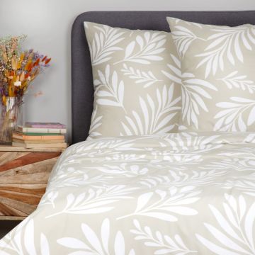 Lenjerie de pat dubla Theos, Homla, 3 piese, 160x200 cm, microfibra din poliester, verde/alb Lenjerie de pat dubla Theos, Homla, 3 piese, 160x200 cm, microfibra din poliester, verde/alb