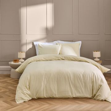 Lenjerie de pat fildeș pentru pat dublu, extinsă 240x220 cm Linella – douceur d'intérieur