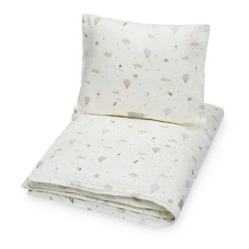 Lenjerie de pat pentru copii, fildeș din bumbac organic pentru pătuț 100x140 cm Dreamland – Cam Cam Copenhagen