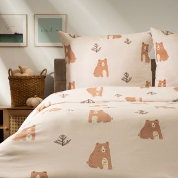 Lenjerie de pat pentru o persoana Bearie, Homla, 2 piese, 140x200 cm, microfibra din poliester, multicolor Lenjerie de pat pentru o persoana Bearie, Homla, 2 piese, 140x200 cm, microfibra din poliester, multicolor